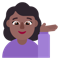 Woman Tipping Hand- Medium-Dark Skin Tone emoji on Microsoft